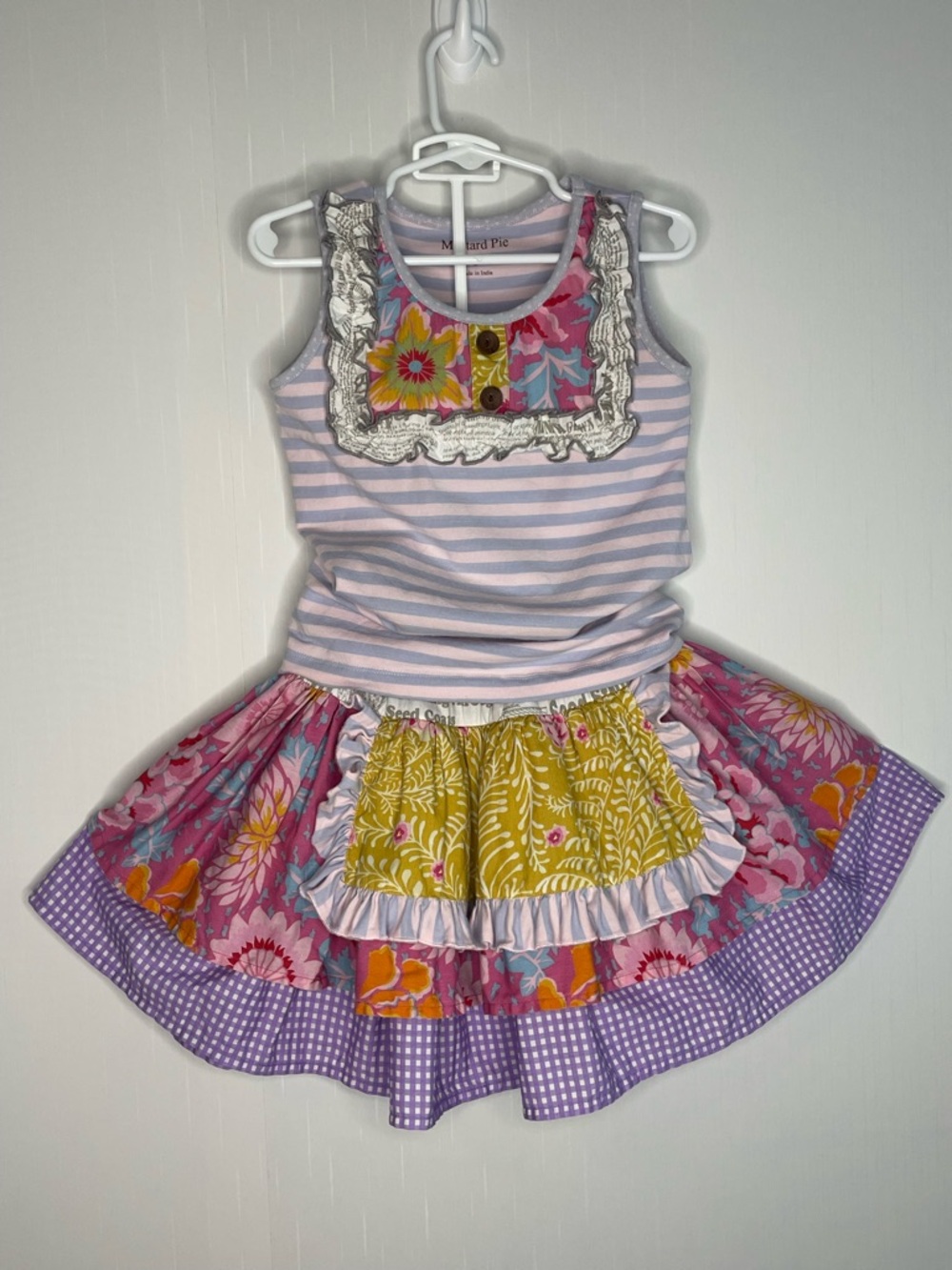 Mustard Pie Girls Twirl Full Circle Skirt With Tank Top Size 5